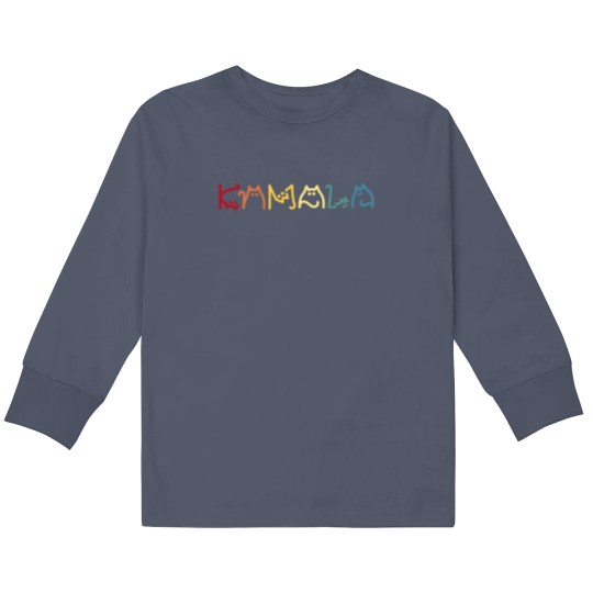 Discover Kamala Cat Lady Kids Long Sleeve T-Shirts - Perfect Gift for Young Ones
