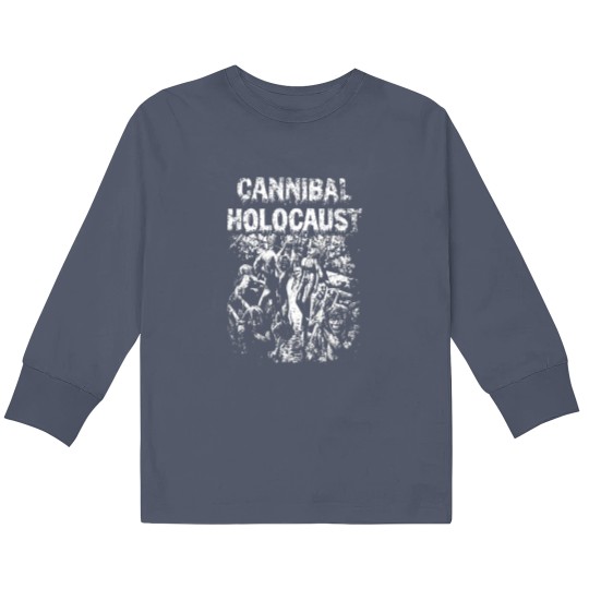 Discover Shop Men_s Cannibal Holocaust White Stake Vintage Kids Long Sleeve T Shirts NO NUNS Vampire Kids Long Sleeve T Shirts
