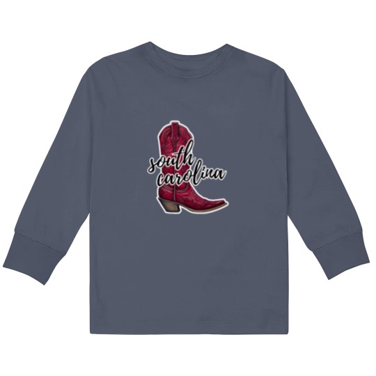 Discover University of South Carolina cowboy boot 1 Kids Long Sleeve T Shirts