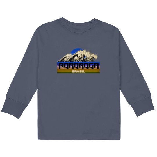 Discover Pororoca Big Wave Kids Long Sleeve T Shirts