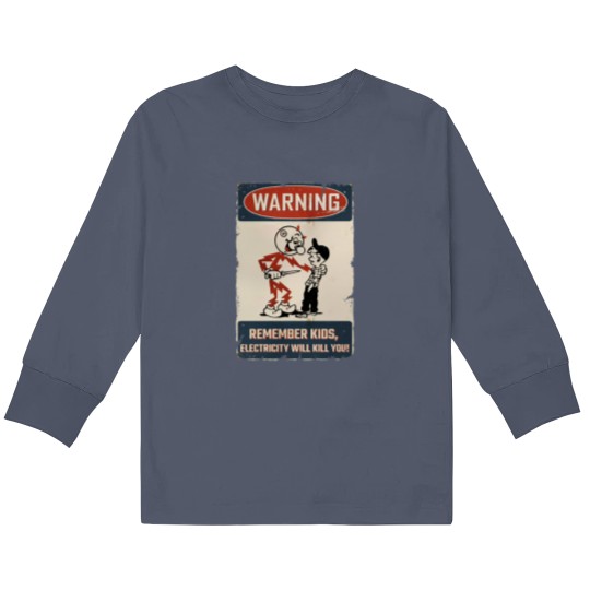 Discover vintage Electricity Will Kill You Kids Kids Long Sleeve T Shirts