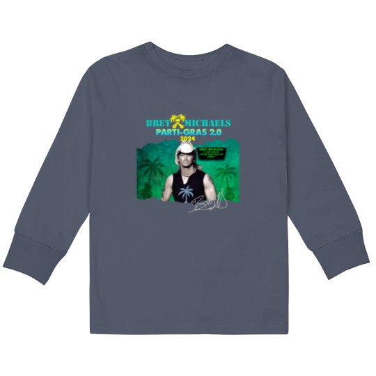 Discover New Popular ​Bret Michaels Tour 2024 Gift For Fan Kids Long Sleeve T Shirts