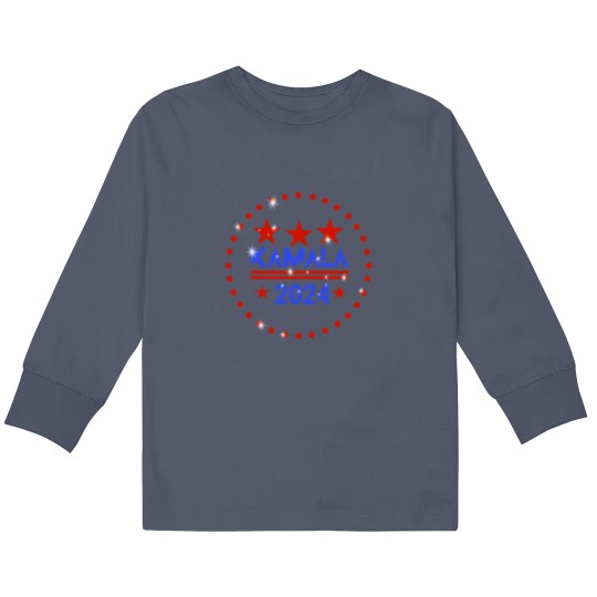 Discover Kamala Harris Rhinestone Kids Long Sleeve T-Shirt 2024
