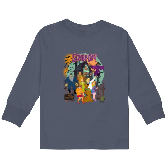 Discover Vintage Spooky Scooby-Doo Kids Long Sleeve T Shirts: Haunted House