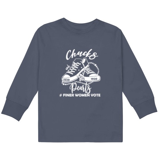 Discover Zeta Chucks and Pearls Kids Long Sleeve T-Shirt