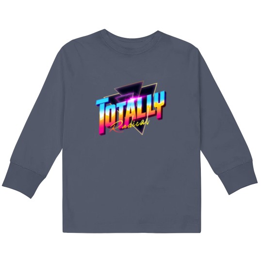 Discover Totally Radical 80s Synthwave Outrun Kids Long Sleeve T Shirts