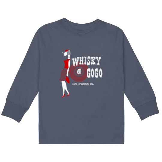 Discover Rare Whiskey A Go Go 80s Hollywood Calif ornia Rock and Roll Kids Long Sleeve T Shirts
