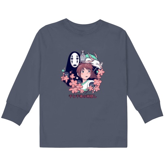 Discover Vintage 90s Spirited Away Kids Long Sleeve T-Shirt - Artistic Design