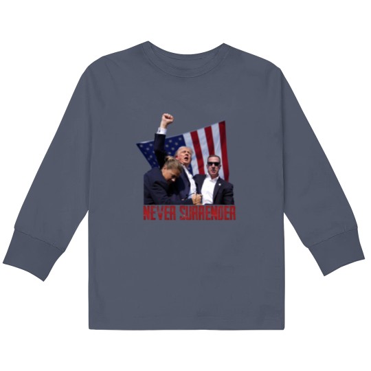 Discover Trump Shot Kids Long Sleeve T-Shirts - Pennsylvania Rally 2024