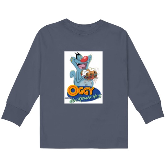 Discover Oggy and the cockroaches Kids Long Sleeve T Shirts