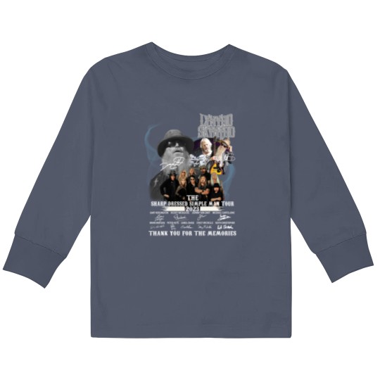 Discover The sharp dressed simple man tour zz top lynyrd skynyrd signatures 2023 Kids Long Sleeve T Shirts