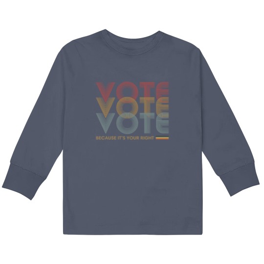 Discover Election 24 Kids Long Sleeve T-Shirt for Young Activists