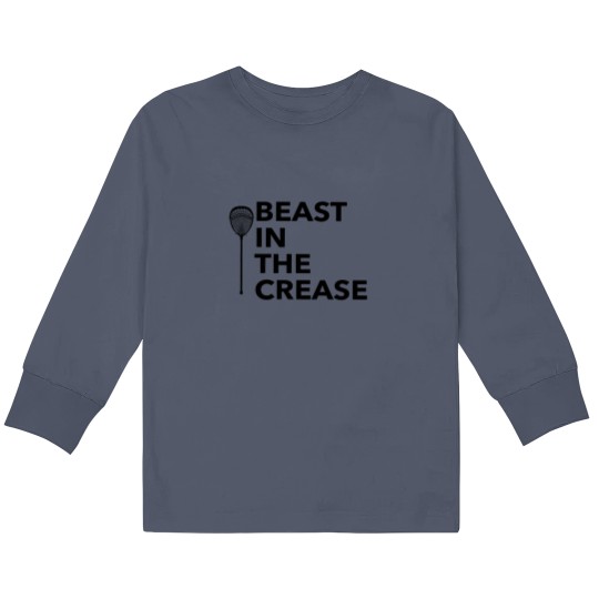 Discover Lacrosse Goalie Beast In The Crease Kids Long Sleeve T Shirts