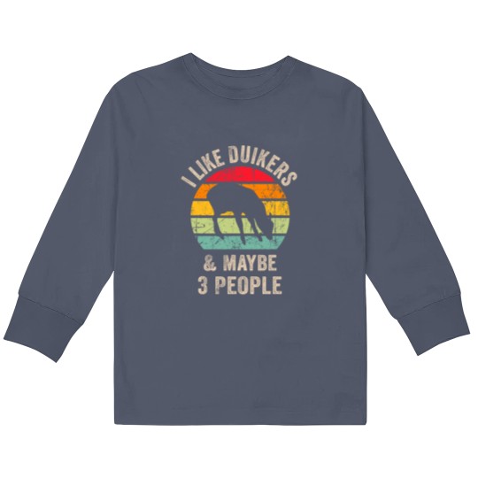 Discover funny vintage duikers antelope i like duikers and maybe 3 p Kids Long Sleeve T Shirts