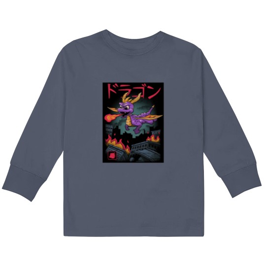 Discover Dragon Kaiju Kids Long Sleeve Shirt