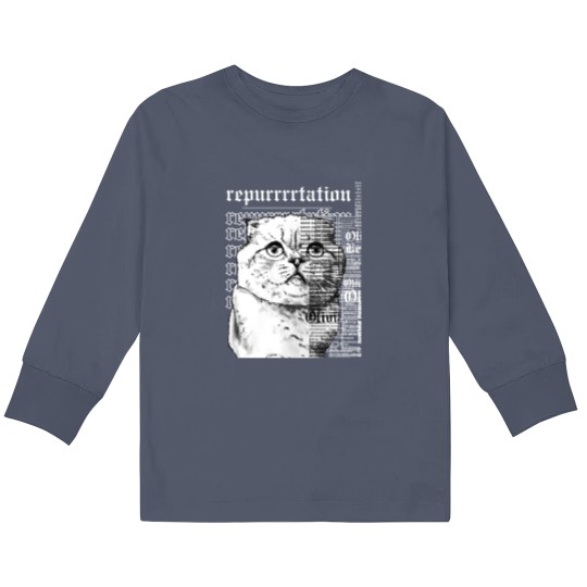 Discover Vintage Reputation Cat Kids Long Sleeve T Shirts, Reputation Karma Kids Long Sleeve T Shirts