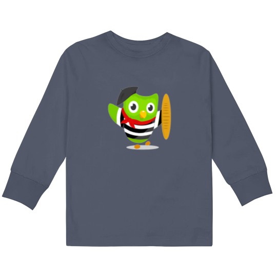Discover Duolingo owl Kids Long Sleeve T Shirts