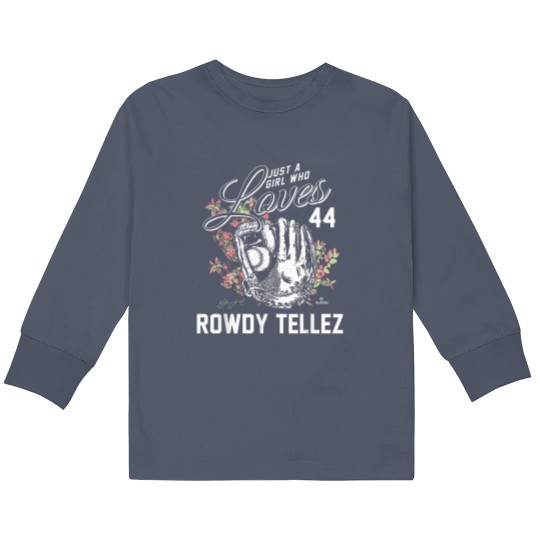 Discover Just a Girl who Loves Rowdy Tellez Kids Long Sleeve T Shirts