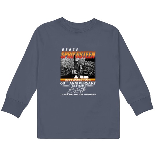 Discover Bruce Springsteen 2024 Tour Kids Long Sleeve T Shirts, Bruce Springsteen 60th Anniversary