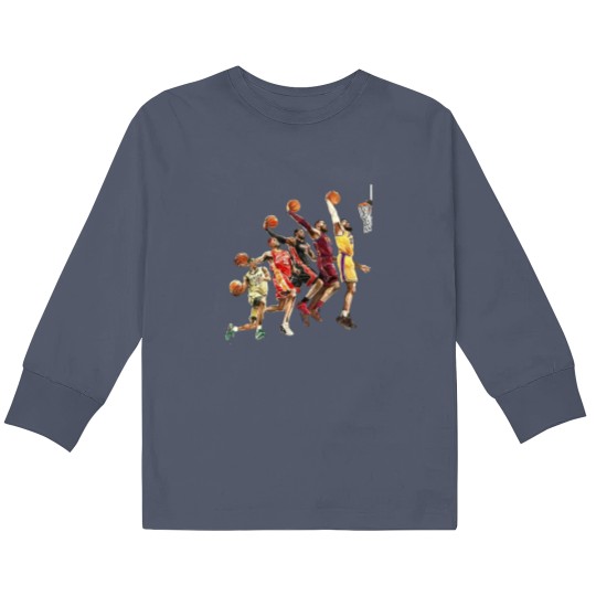 Discover The Evolution of lebron James, LeBron James'   Evolu Kids Long Sleeve T Shirts