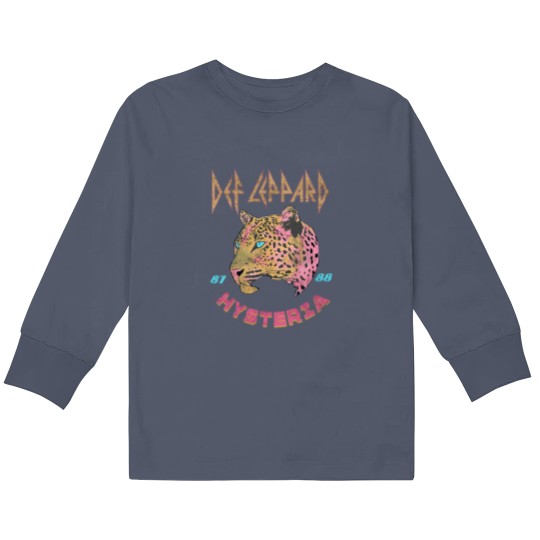 Discover Vintage 80's Rock Band Kids Long Sleeve T Shirts Kids Long Sleeve T Shirts Leppard  Kids Long Sleeve T Shirts Rock and Roll Leopard