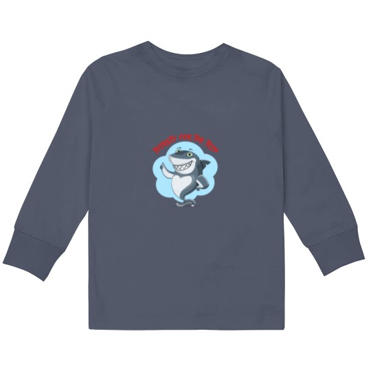 Discover Hungry shark Kids Long Sleeve T Shirts