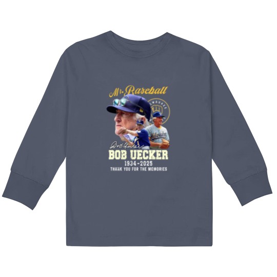 Discover Bob Uecker Mr. Baseball 1934-2025 Thank You - Bob Uecker Mr Baseball 1934 2025 - Kids Long Sleeve T Shirts