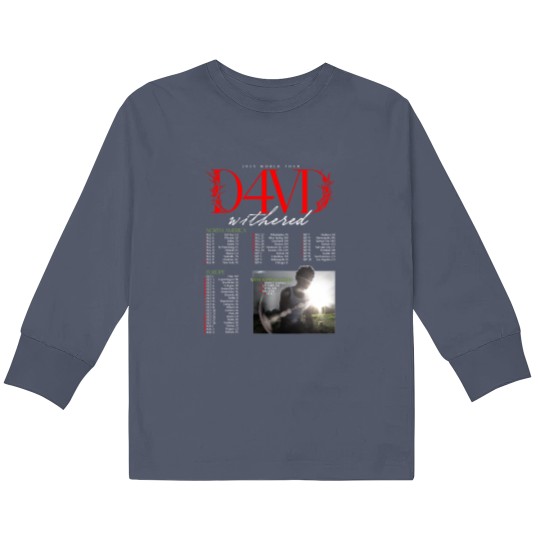 Discover D4VD Withered 2025 World Tour Dates Kids Long Sleeve T Shirts