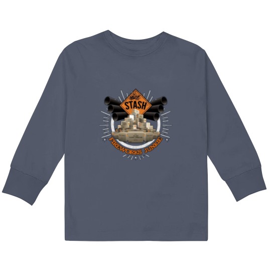 Discover Stash Fireworks Junkie - Fireworks - Kids Long Sleeve T Shirts