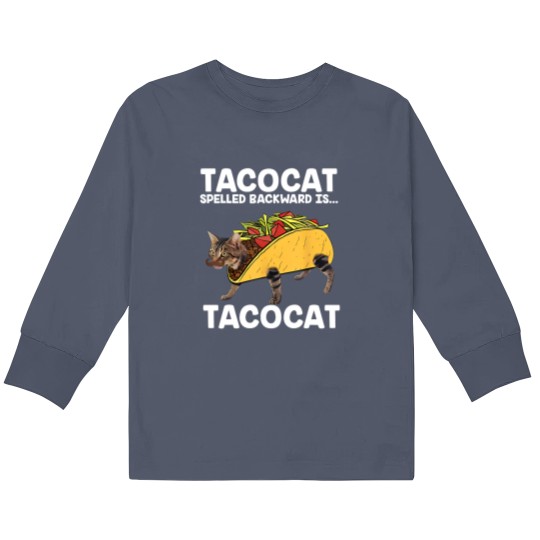 Discover Funny Taco Cat Vintage Kids Long Sleeve T Shirts