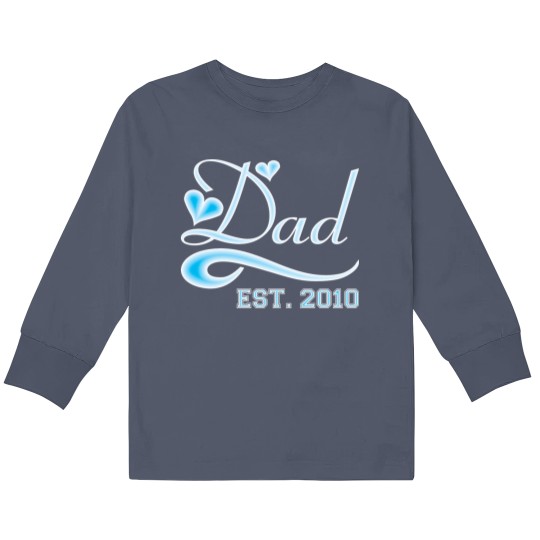 Discover Dad Established 2010 Happy Fathers Day Kids Long Sleeve T Shirts