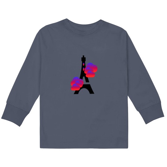 Discover Eiffel Tower From Paris Kids Long Sleeve T Shirts