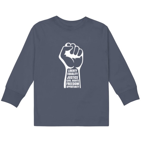 Discover Liberty Equality Justice Civil Rights Freedom Oppo Kids Long Sleeve T Shirts