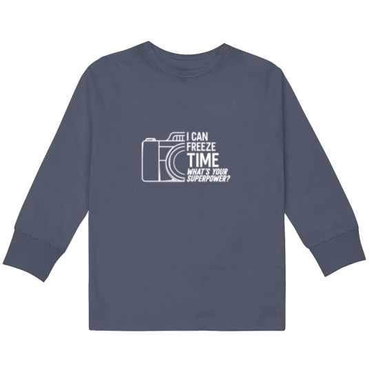 Discover I Can Freeze Time What's Your Superpower Kids Long Sleeve T Shirts
