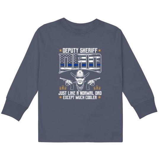Discover Deputy Sheriff Cool Dad Police Law Enforcement Kids Long Sleeve T Shirts