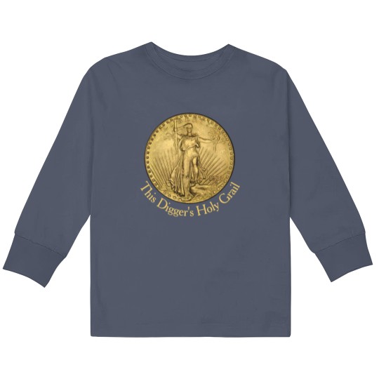 Discover Metal Detector's Holy Grail Double Eagle Gold Coin Kids Long Sleeve T Shirts