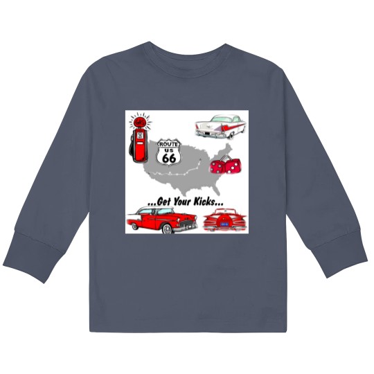 Discover Vintage Get your kicks s and gifts Kids Long Sleeve T Shirts
