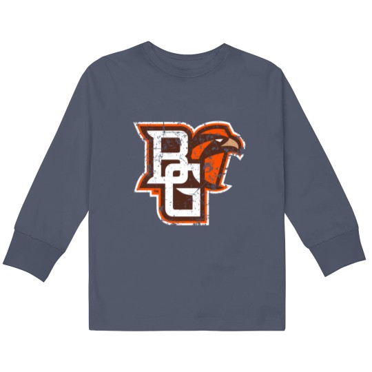 Discover BG Falcons Distressed Kids Long Sleeve T Shirts