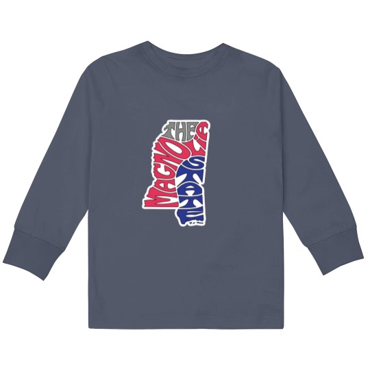Discover The Magnolia State - Mississippi Wo Kids Long Sleeve T Shirts