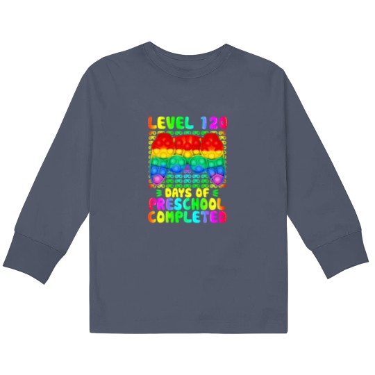 Discover Level 120 Days Of Preschool Completed Video Game P Kids Long Sleeve T Shirts