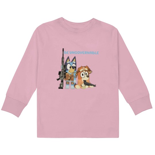 Discover BlueyDad Be Ungovernable Kids Long Sleeve T Shirts | BlueyDad And Bingo Family Kids Long Sleeve T Shirts