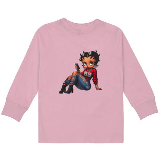Discover Betty Boop Streetwear Kids Long Sleeve Shirts