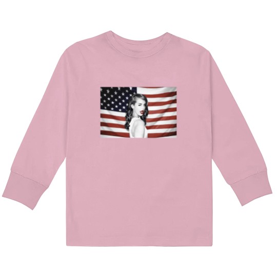Discover Lana Del Rey American Flag Hipster Dope Mens Kids Long Sleeve T Shirts
