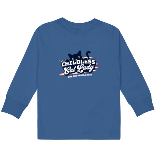 Discover Funny Kamala Harris 2024 Kids Long Sleeve T Shirts, Childless cat lady Kids Long Sleeve T Shirts, President Kamala Harris