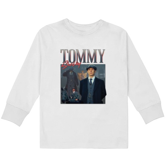 Discover Tommy Shelby Homage Kids Long Sleeve T Shirts Kids Long Sleeve T Shirts Top Peaky TV Show Gift Tom Thomas By Order Cillian Murphy