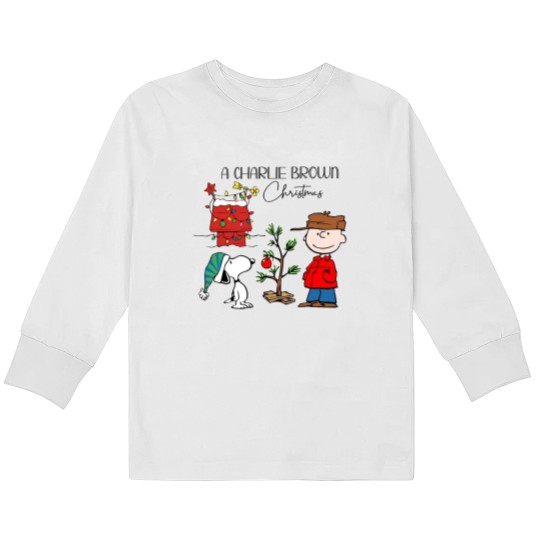 Discover Charlie Brown And Snoopy Christmas Kids Long Sleeve T Shirts, Snoopy Christmas Kids Long Sleeve T Shirts