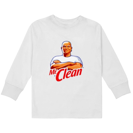 Discover Mr Clean Logo Cleaning Product Fan Kids Long Sleeve T Shirts