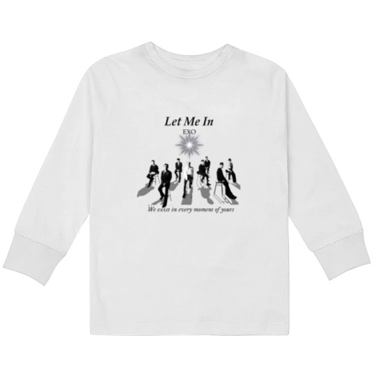 Discover EXO Kpop Kids Long Sleeve T Shirts, EXO Let Me In Kids Long Sleeve T Shirts, EXO 7th Album Exist, Exo 11th Anniversary Kids Long Sleeve T Shirts