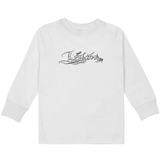 Discover Elizabeth I Signature Kids Long Sleeve T Shirts