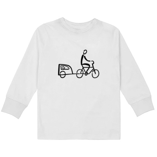 Discover Bike Trailer Kids Long Sleeve T Shirts
